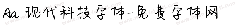 Aa 现代科技字体字体转换